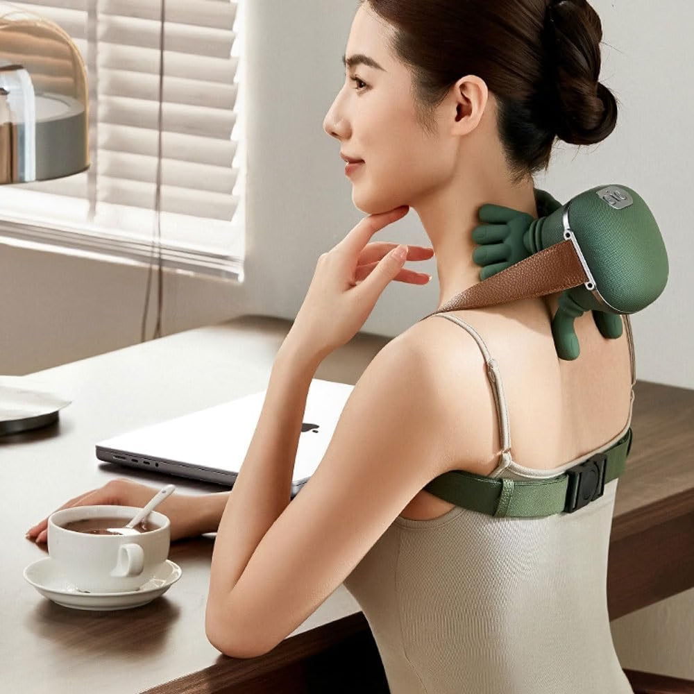 Heated Massager, Wireless Portable Shiatsu Neck and Back Massager