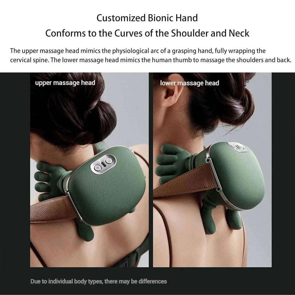 Heated Massager, Wireless Portable Shiatsu Neck and Back Massager