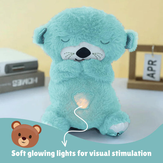 Soft Plush Breathing Musical Teddy Bear Toy With Led Light